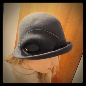Blue wool hat